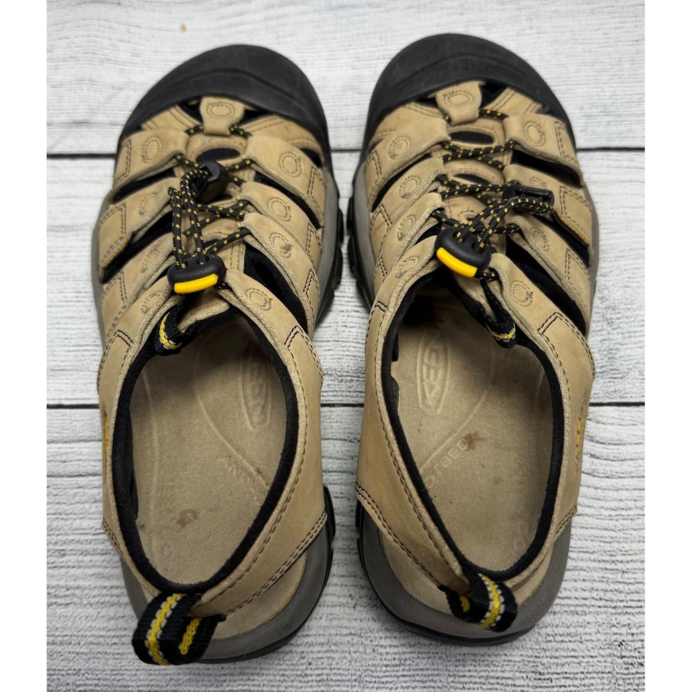 KEEN Newport H2‎ Water Sandals Mens Size 7 Tan Black Yellow Outdoor Sport - Picture 6 of 8